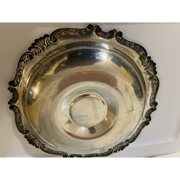 Vintage Antique Sheridan Silverplated Round Ornate Serving Plate‎ 12" - Picture 3 of 8